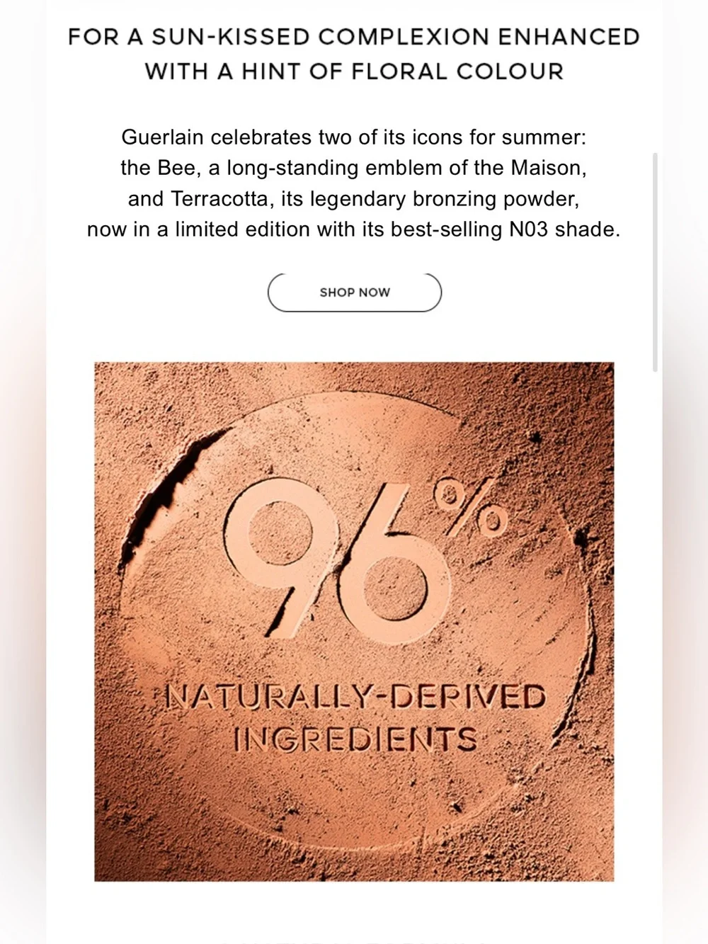 🐝Guerlain Terracotta Superbloom Sun-Kissed Healthy Glow Bronzer Powder🐝